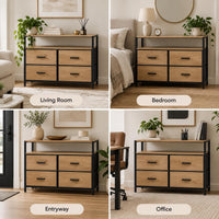 Casa dresser shown in living room, bedroom, entryway and office