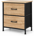 Nova Fabric Drawer Dresser, Oak Look & Black