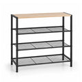 Urban Shoe Rack with Wooden Top