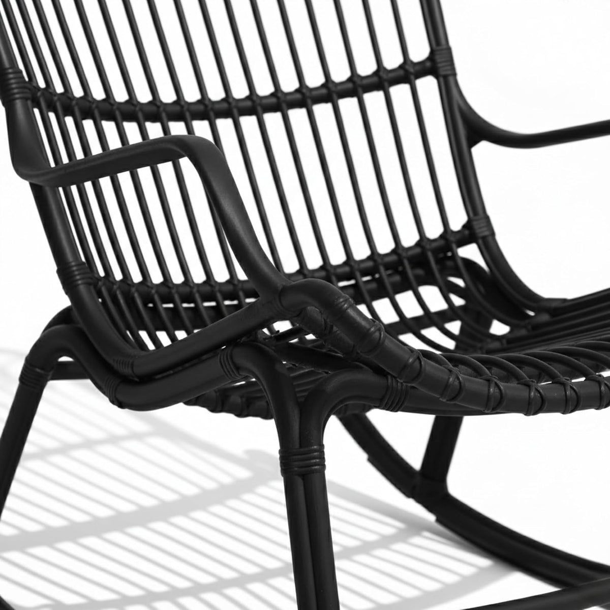 Serena outdoor rocking chair set, Black