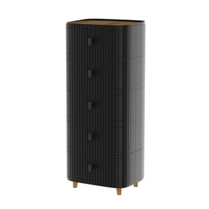 5-Layer Storage Cabinet with Wooden Top