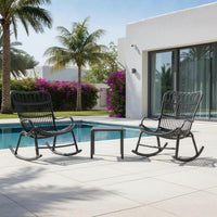 Serena outdoor rocking chair set, Grey