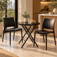 Garda folding glass table features