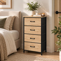 Nova 4-drawer fabric dresser in a bedroom