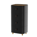 Modern 4-Layer Storage Cabinet with Wooden Top – Sleek Space-Saving Organizer