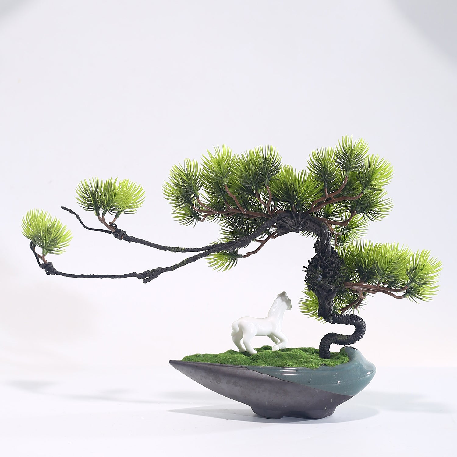 Artificial Pine Tree 23cm Compact Indoor Decorative Accent