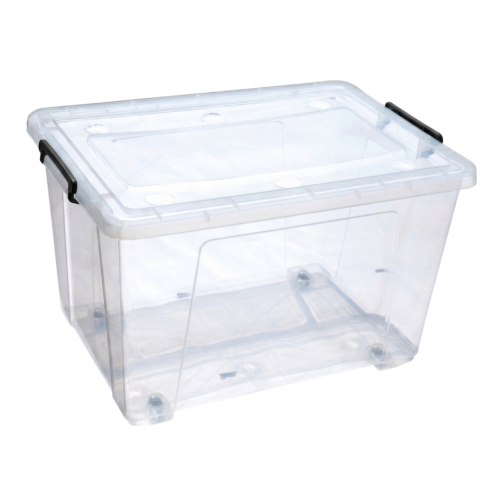 135L Storage Box with Lid – Extra Large Heavy-Duty Organizer (75×52×43 cm)