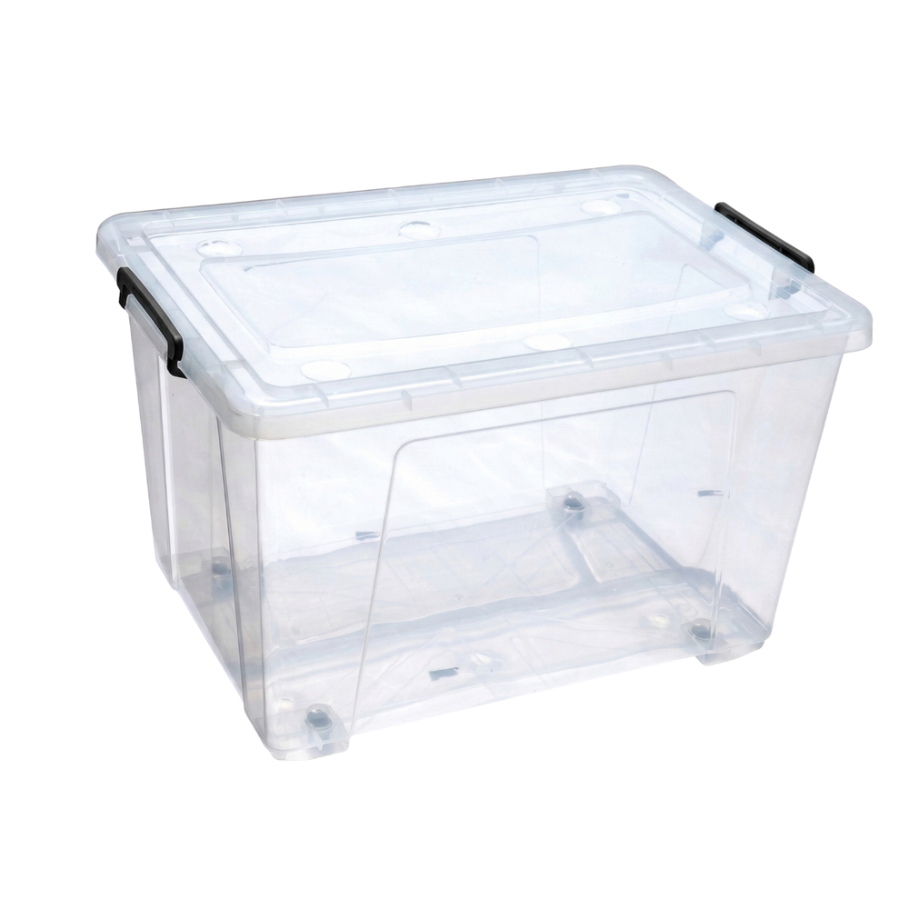 94L Storage Box with Lid – Heavy-Duty Stackable Organizer (68×48×40 cm)