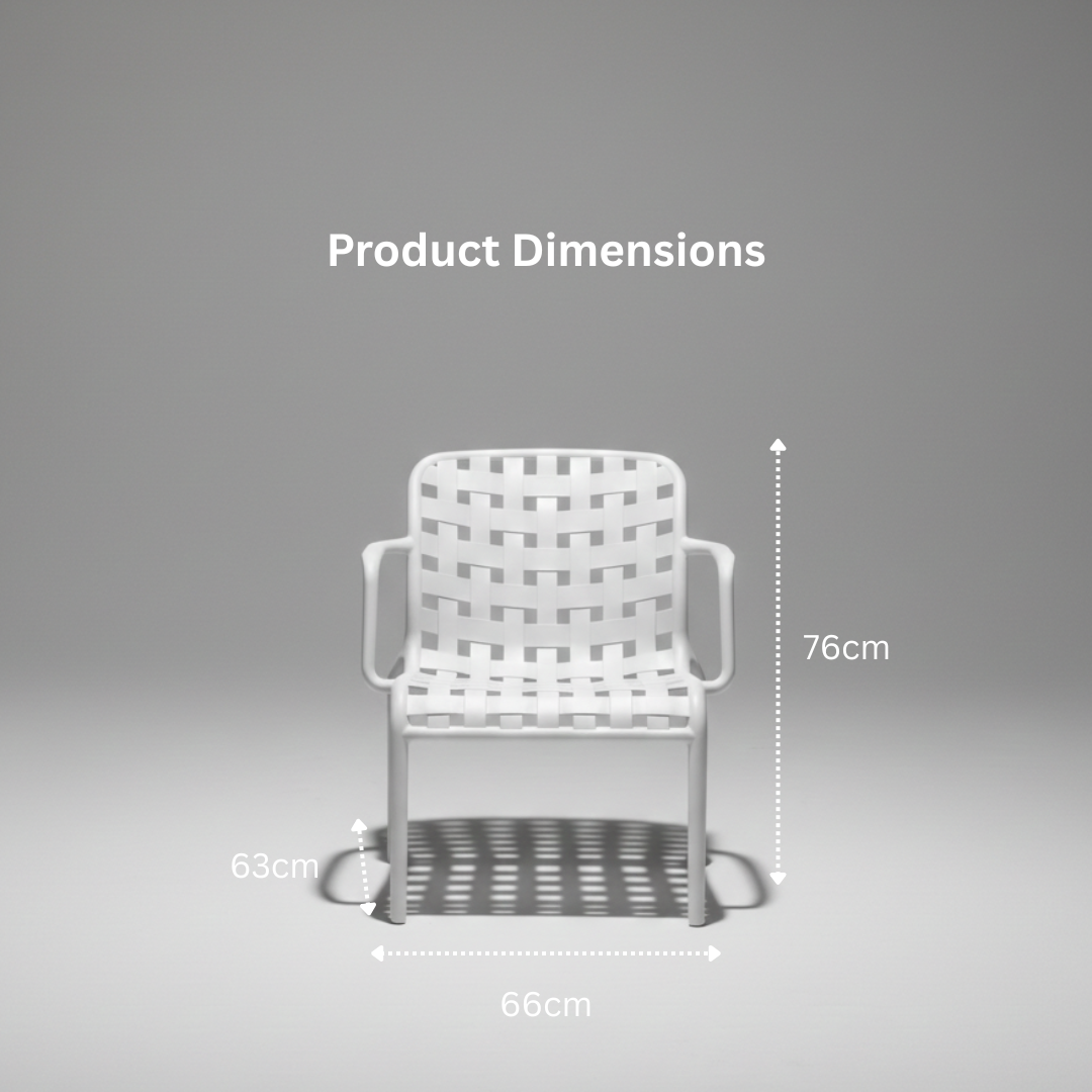 2-Seater Outdoor Bistro Set – White Plastic Chairs with Coffee Table, Weather-Resistant Patio & Balcony Furniture, UV-Resistant Recyclable Material