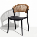 Siena Armless Chair – Modern Rope-Style Back Indoor & Outdoor Chair