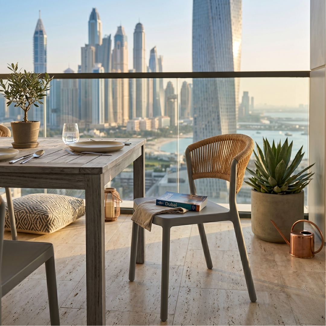 Siena Armless Chair – Modern Rope-Style Back Indoor & Outdoor Chair