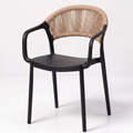 Siena Dining Chair with Arms – Rope-Style Outdoor Patio & Garden Chair