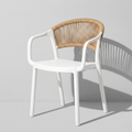 Siena Dining Chair with Arms – Rope-Style Outdoor Patio & Garden Chair
