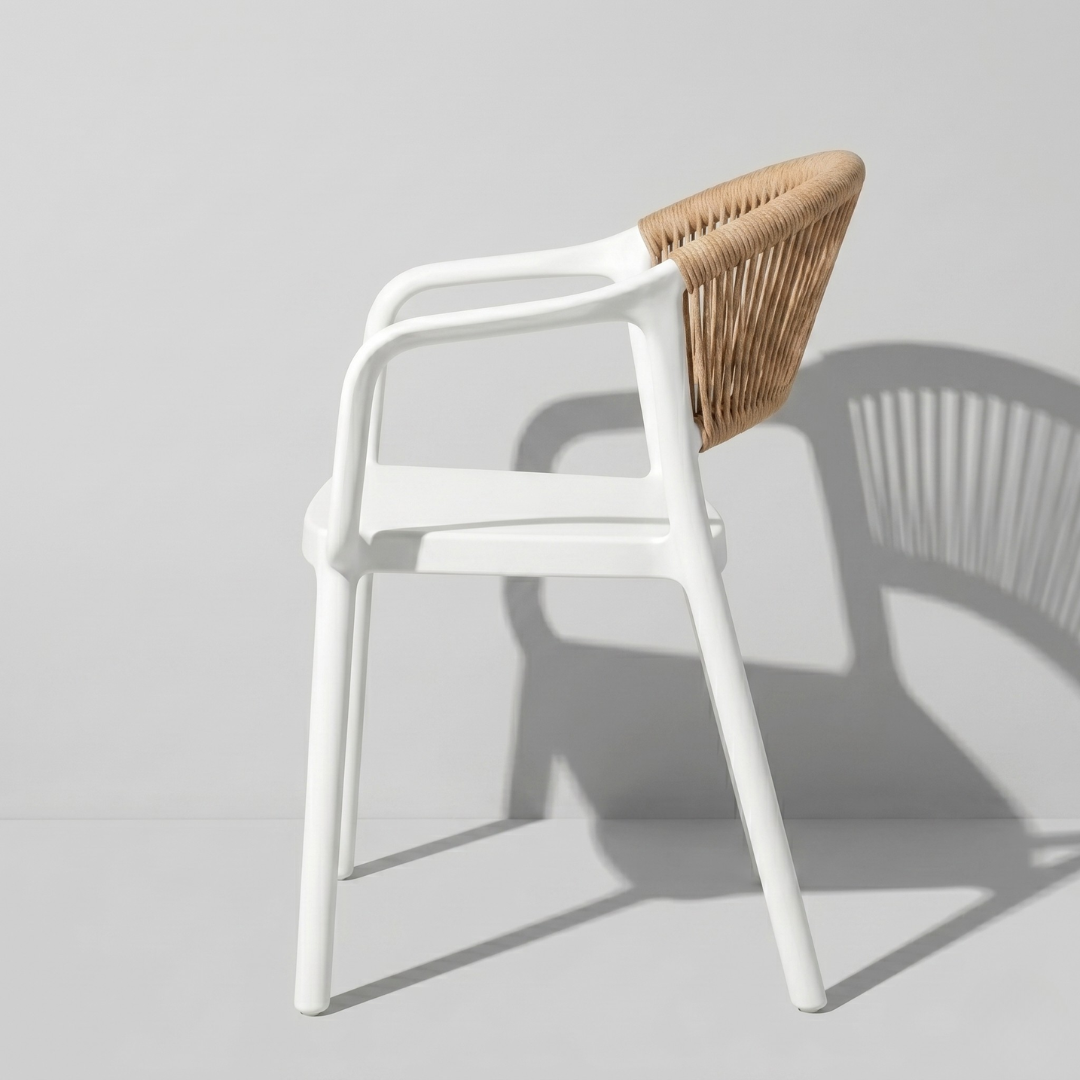 Siena Dining Chair with Arms – Rope-Style Outdoor Patio & Garden Chair