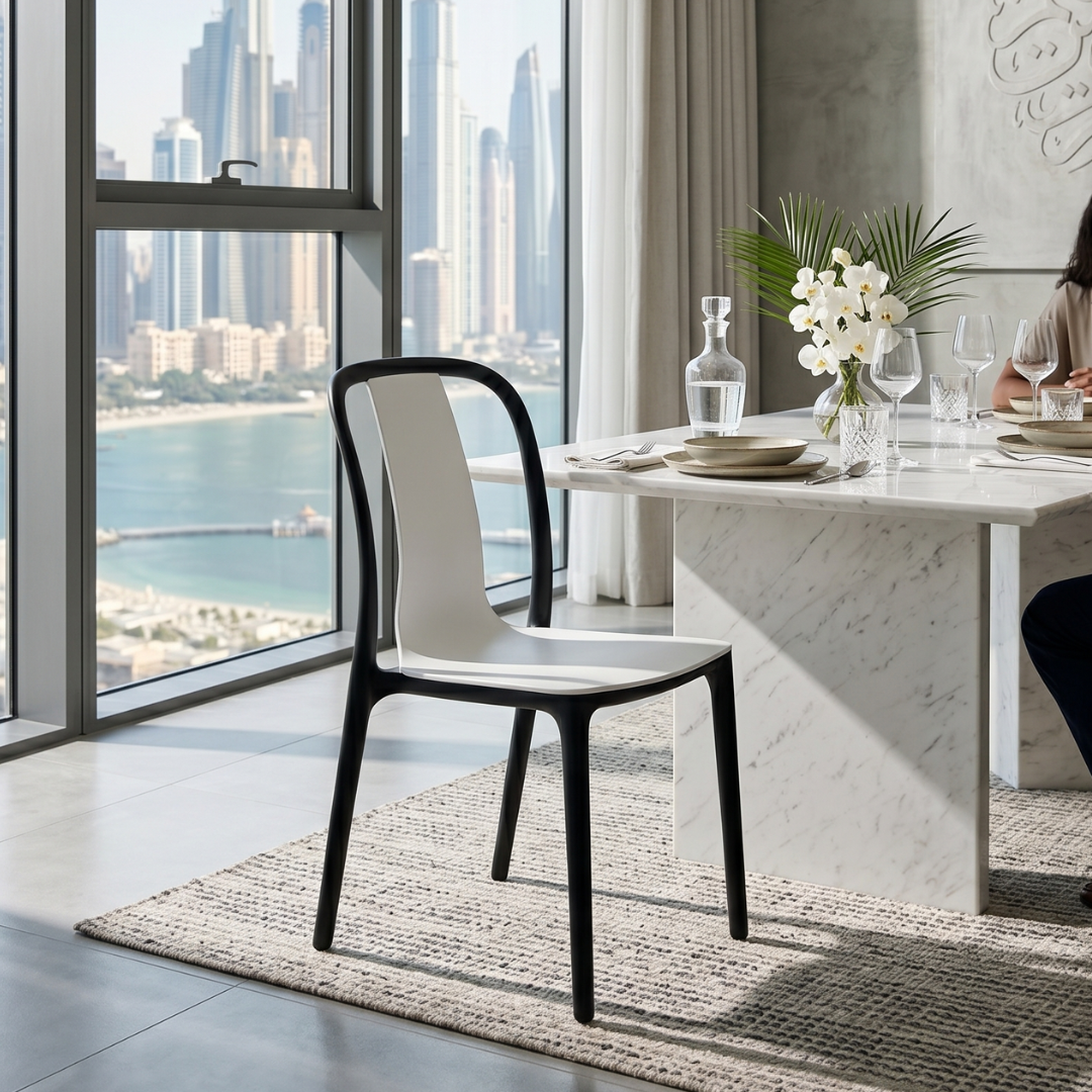Verona Two-Tone Dining Chair – Modern HDPE Indoor & Outdoor Chair