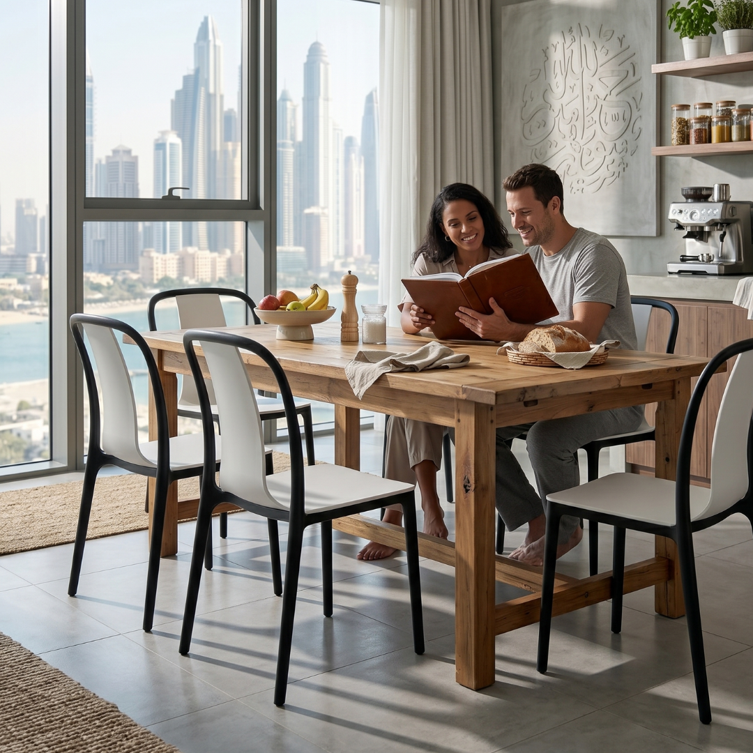 Verona Two-Tone Dining Chair – Modern HDPE Indoor & Outdoor Chair