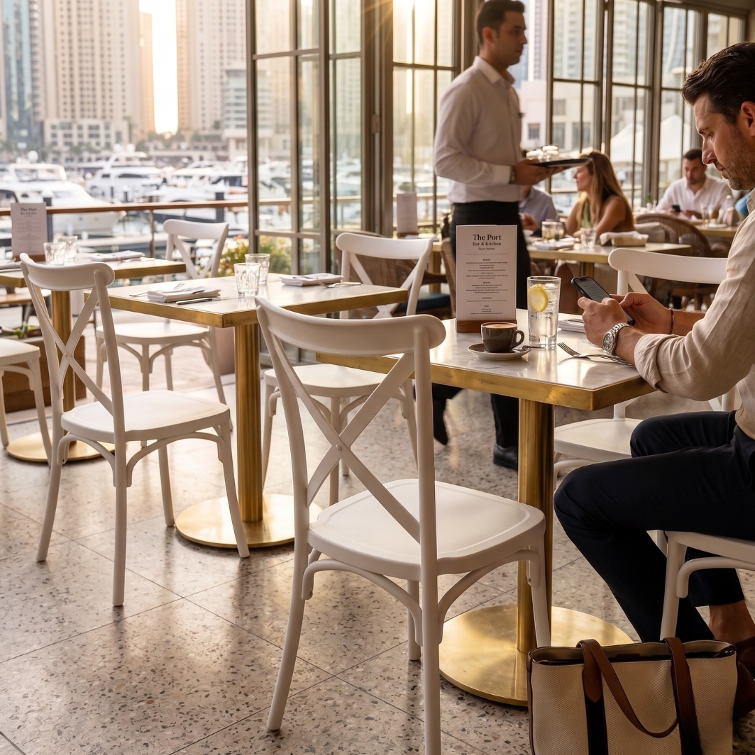 Amalfi Crossback Dining Chair – Classic Indoor & Outdoor Bistro Chair