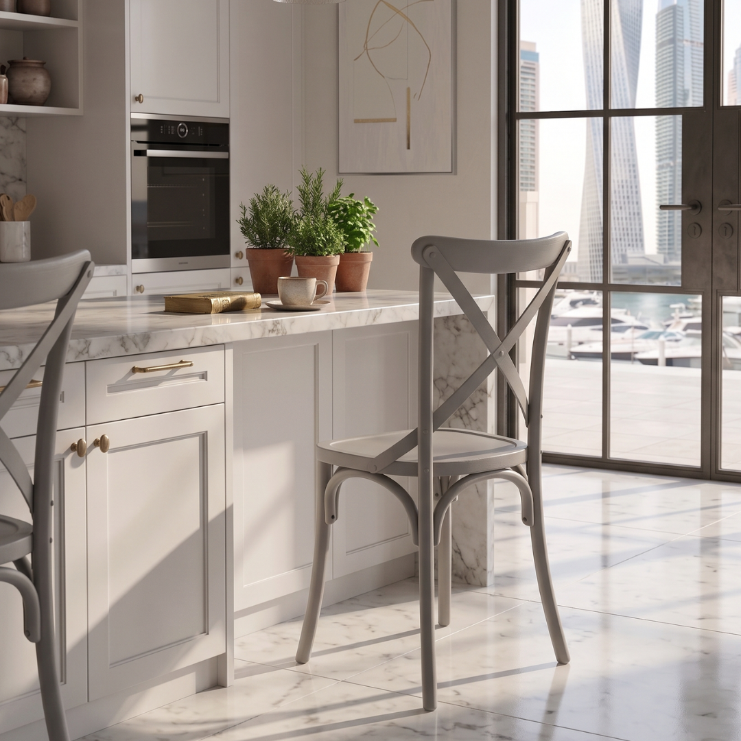 Amalfi Crossback Dining Chair – Classic Indoor & Outdoor Bistro Chair