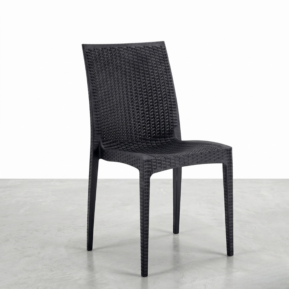 Queen Rattan Dining Chair – Weather & UV Resistant Indoor/Outdoor Plastic Chair