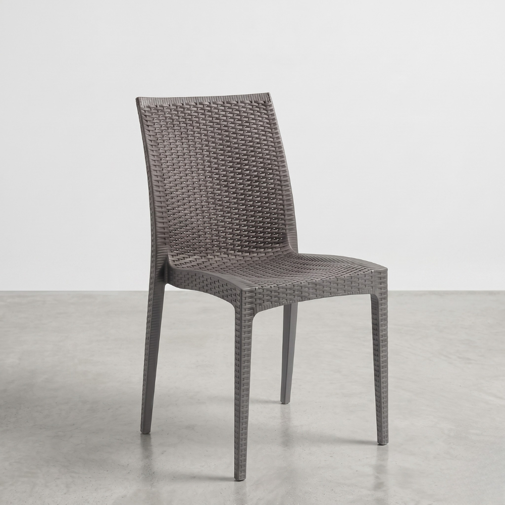 Queen Rattan Dining Chair – Weather & UV Resistant Indoor/Outdoor Plastic Chair