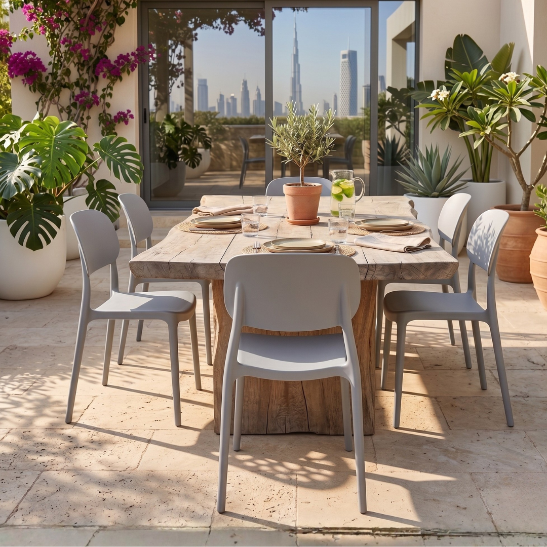 Como Dining Chair – Minimalist Indoor & Outdoor Plastic Chair