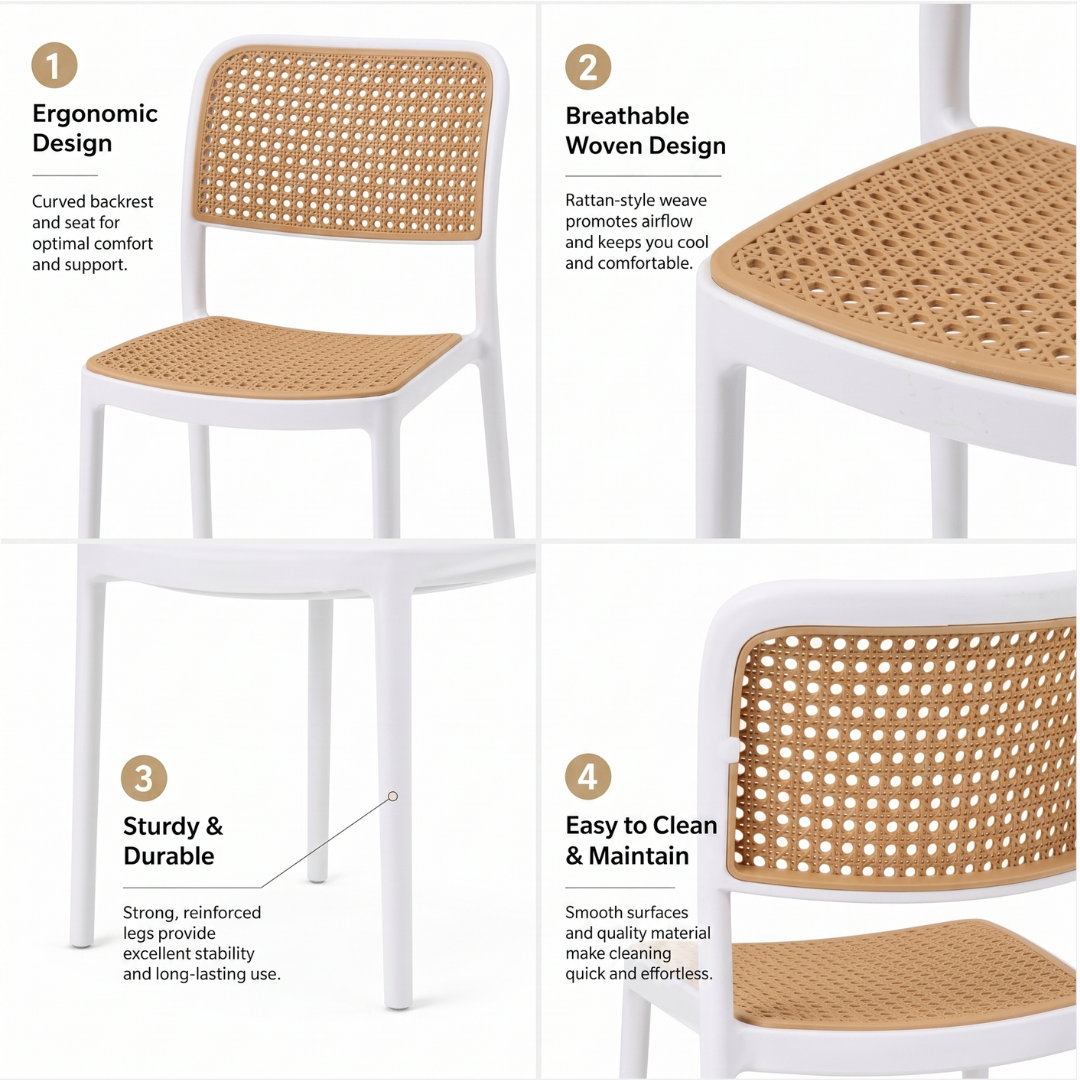 CAPRI RATTAN ARMLESS CHAIR