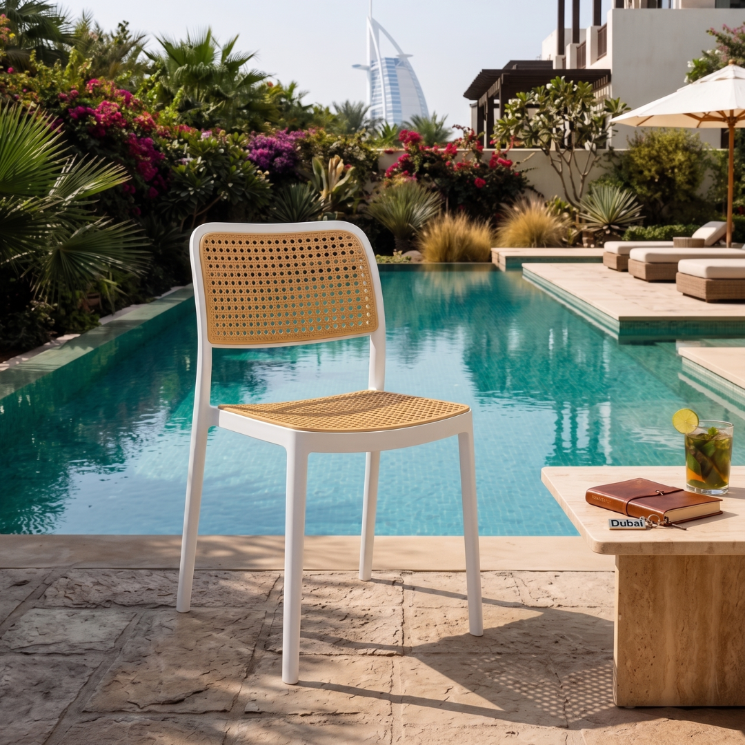 CAPRI RATTAN ARMLESS CHAIR
