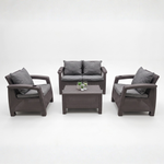 Havana 4-Seater Sofa Set 2+1+1, Grey, Seat & Back Cushions