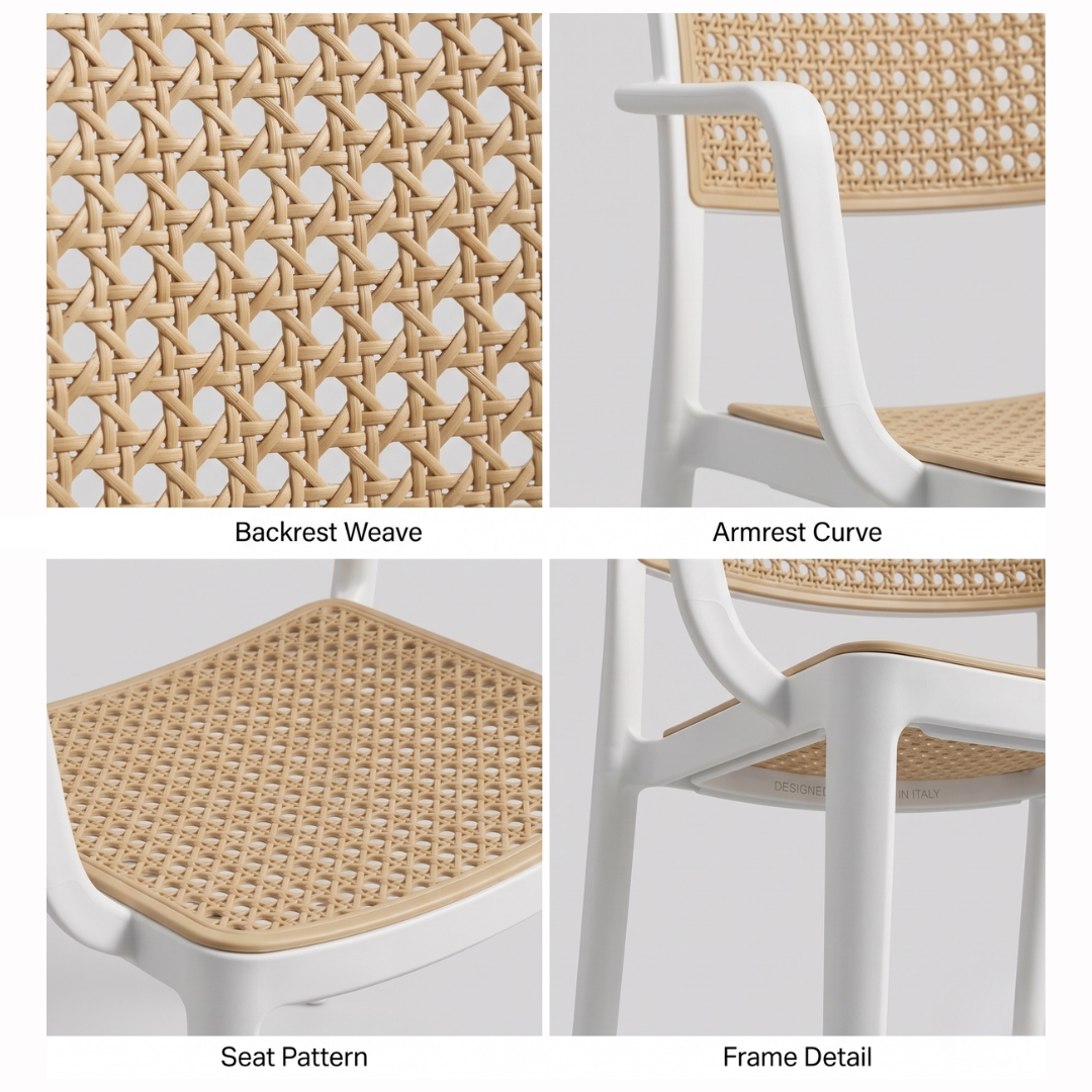 Capri Rattan Dining Chair with Arms – Modern Indoor & Outdoor Armchair