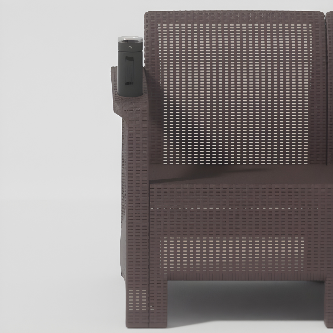 7-Seater Havana Outdoor Sofa Set – Modern Rattan-Style Seating with Coffee Table & Seat Cushions (Grey or Dark Brown Options)