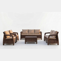 7-Seater Havana Outdoor Sofa Set – Modern Rattan-Style Seating with Coffee Table & Cushions (Grey or Dark Brown Options)