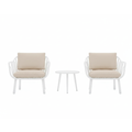3-Piece Aria Outdoor Bistro Set – Modern Chairs & Coffee Table