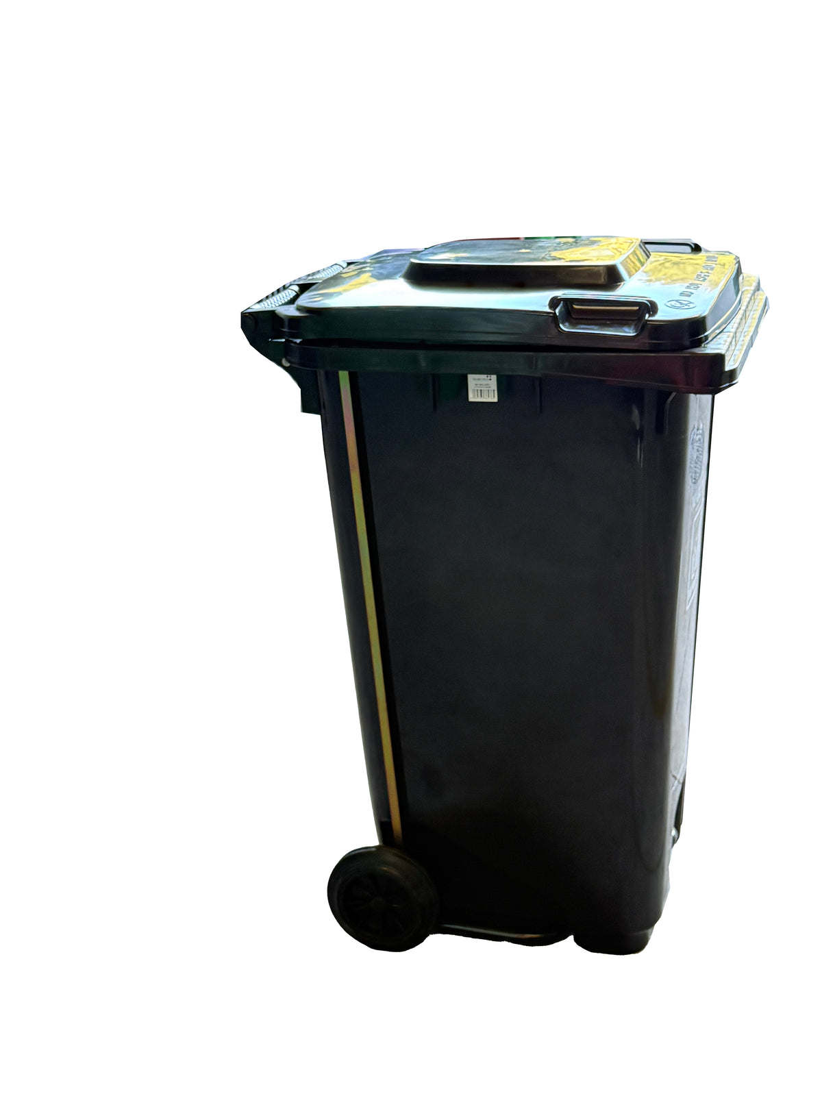 حاوية نفايات شديدة التحمّل 240L بعجلات ودواسة قدم وسطية وغطاء – HDPE مقاوم للأشعة فوق البنفسجية، 14.6 kg