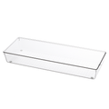 Extra Long Drawer Organizer – Clear Plastic Bin for Kitchen Utensils, Makeup & Tools – 38x15.2x5.4 cm