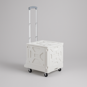 Foldable Rolling Storage Trolley Crate