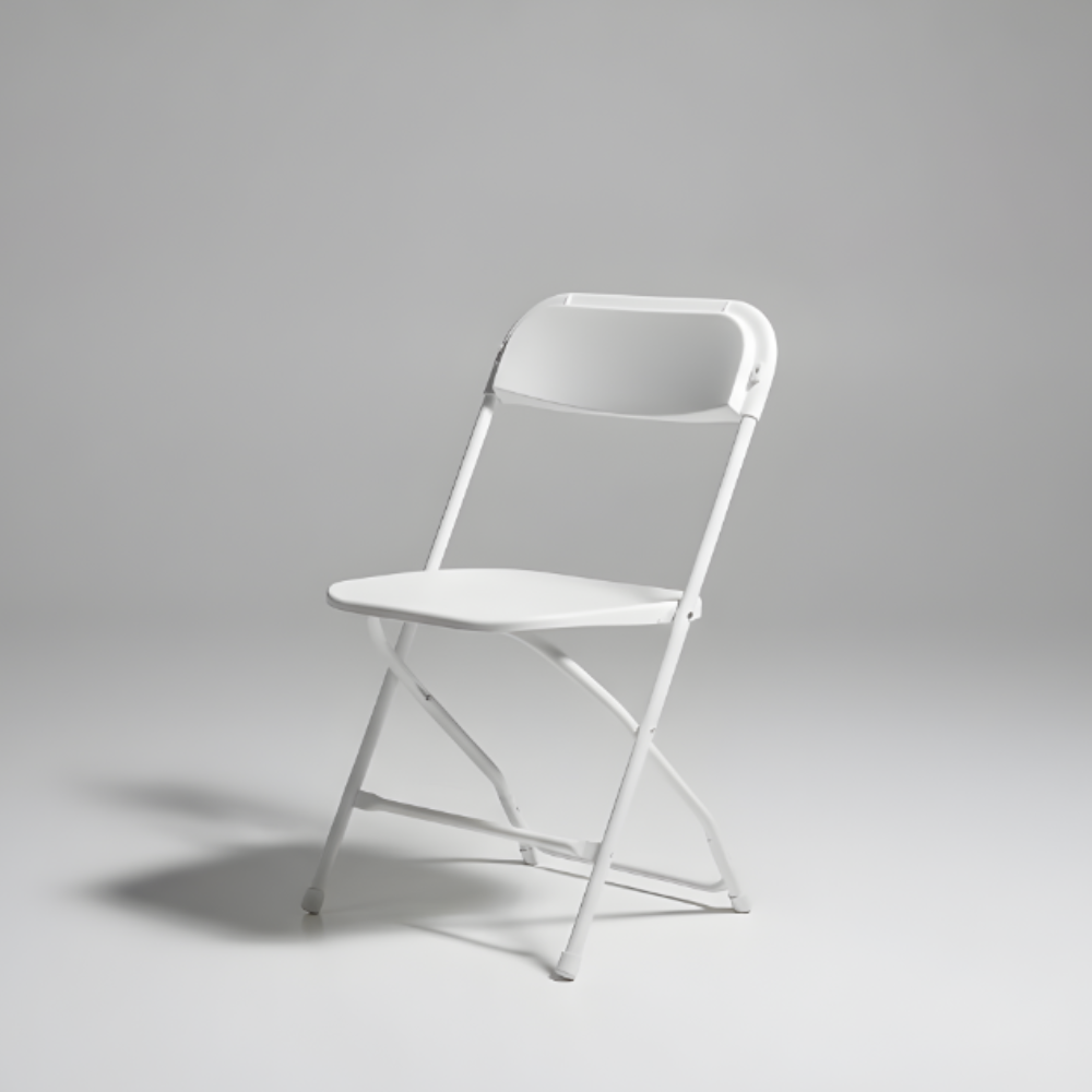 Lightweight Extra Sturdy Folding Chair – White