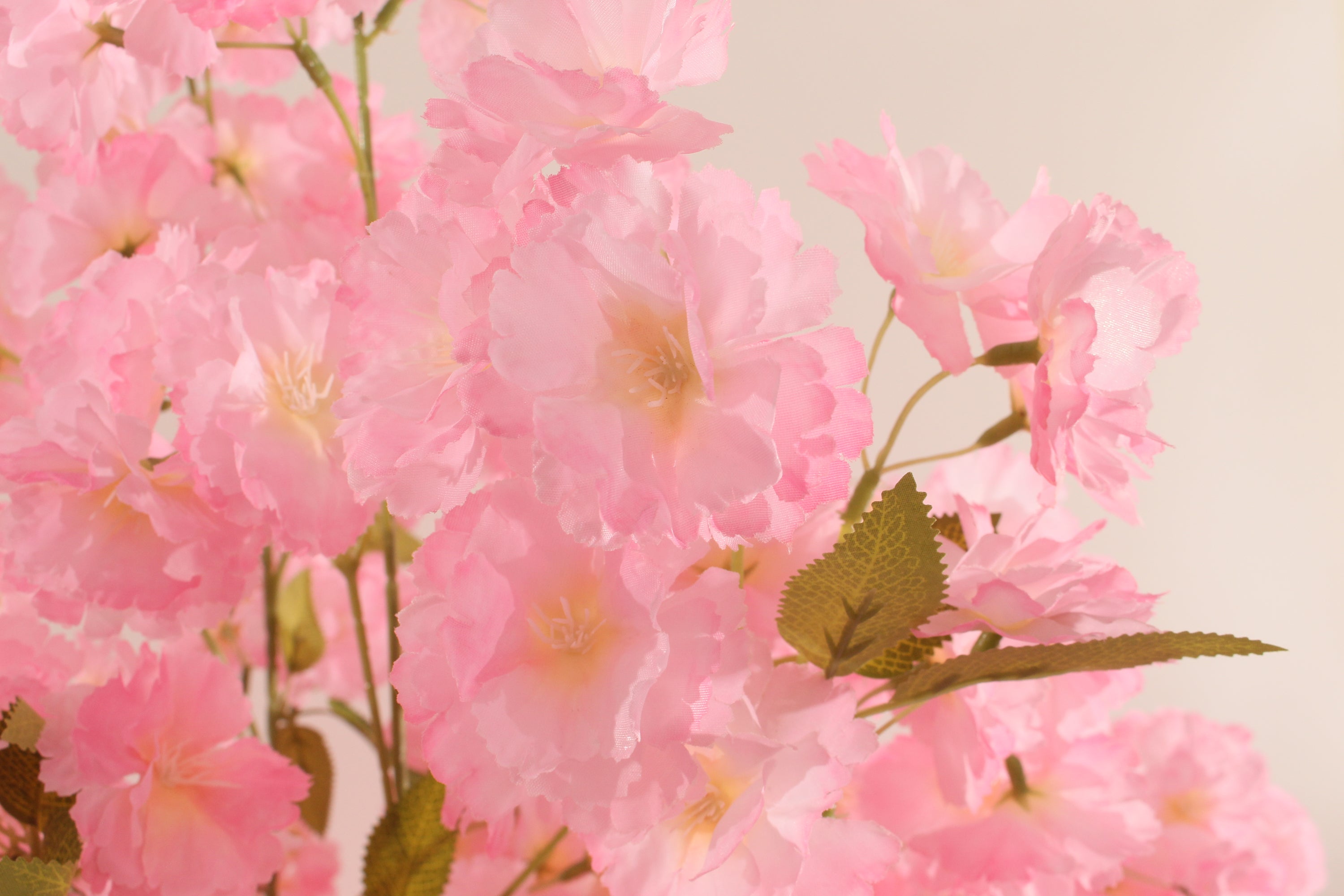 Artificial 170cm pink cherry tree in a black pot by Marcolo.