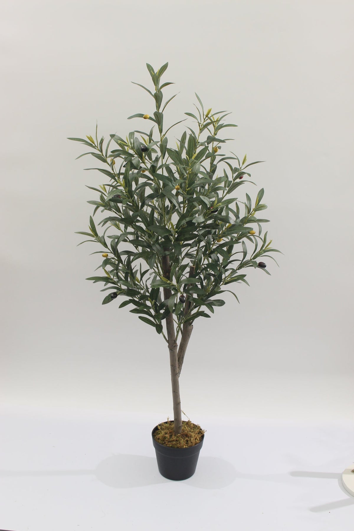 Marcolo artificial olive tree with pot, 120 cm, full view in a studio