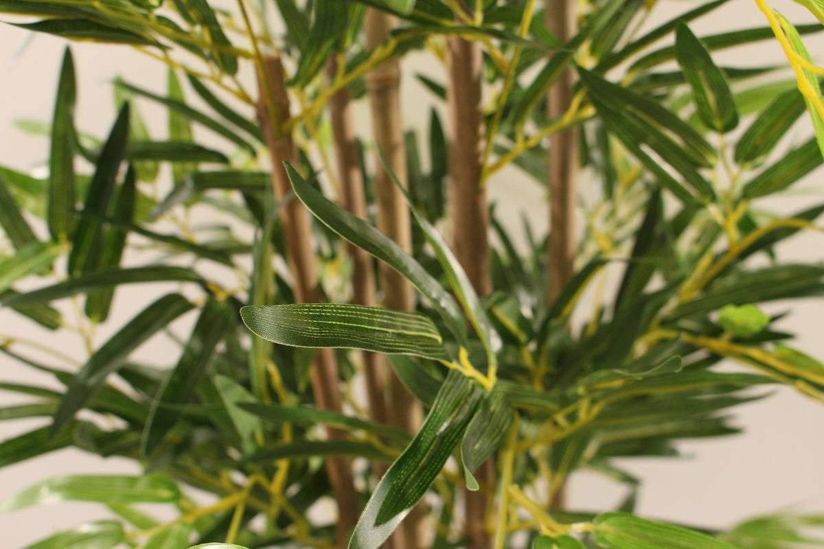 Close-up of the leaves and stems on the Marcolo 150 cm artificial bamboo tree