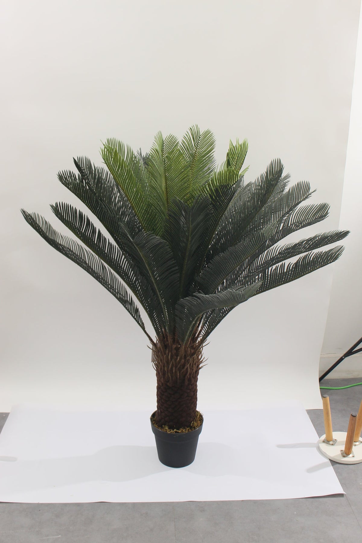 Marcolo artificial sago palm with pot, 120 cm, full view