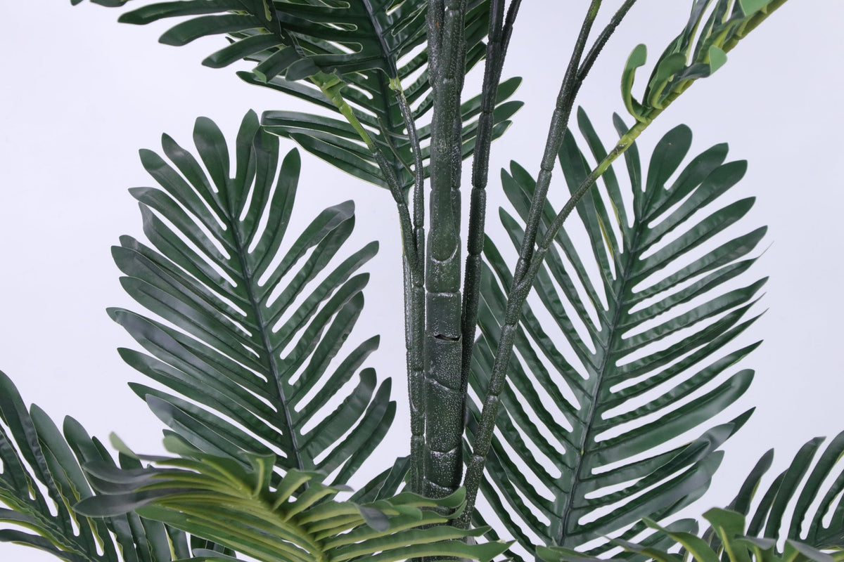 Marcolo artificial Phoenix sunflower tree green stem detail.