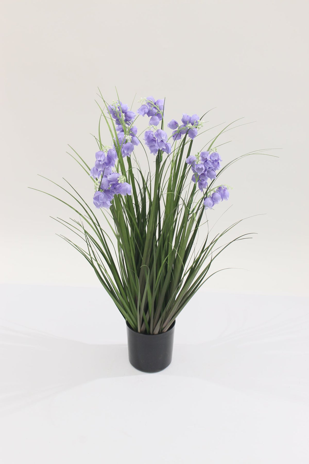 Marcolo artificial grass plant with pot, purple, 60 cm, full view