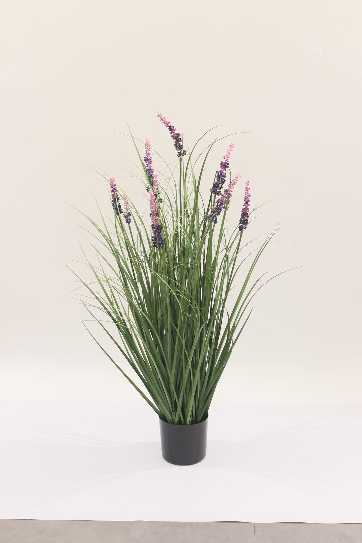 Marcolo artificial grass plant with pot, purple, 90 cm, full view