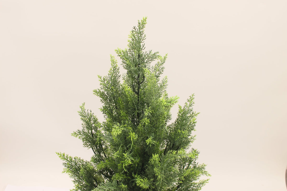 Close-up of the top foliage on the Marcolo 90 cm artificial pine tree
