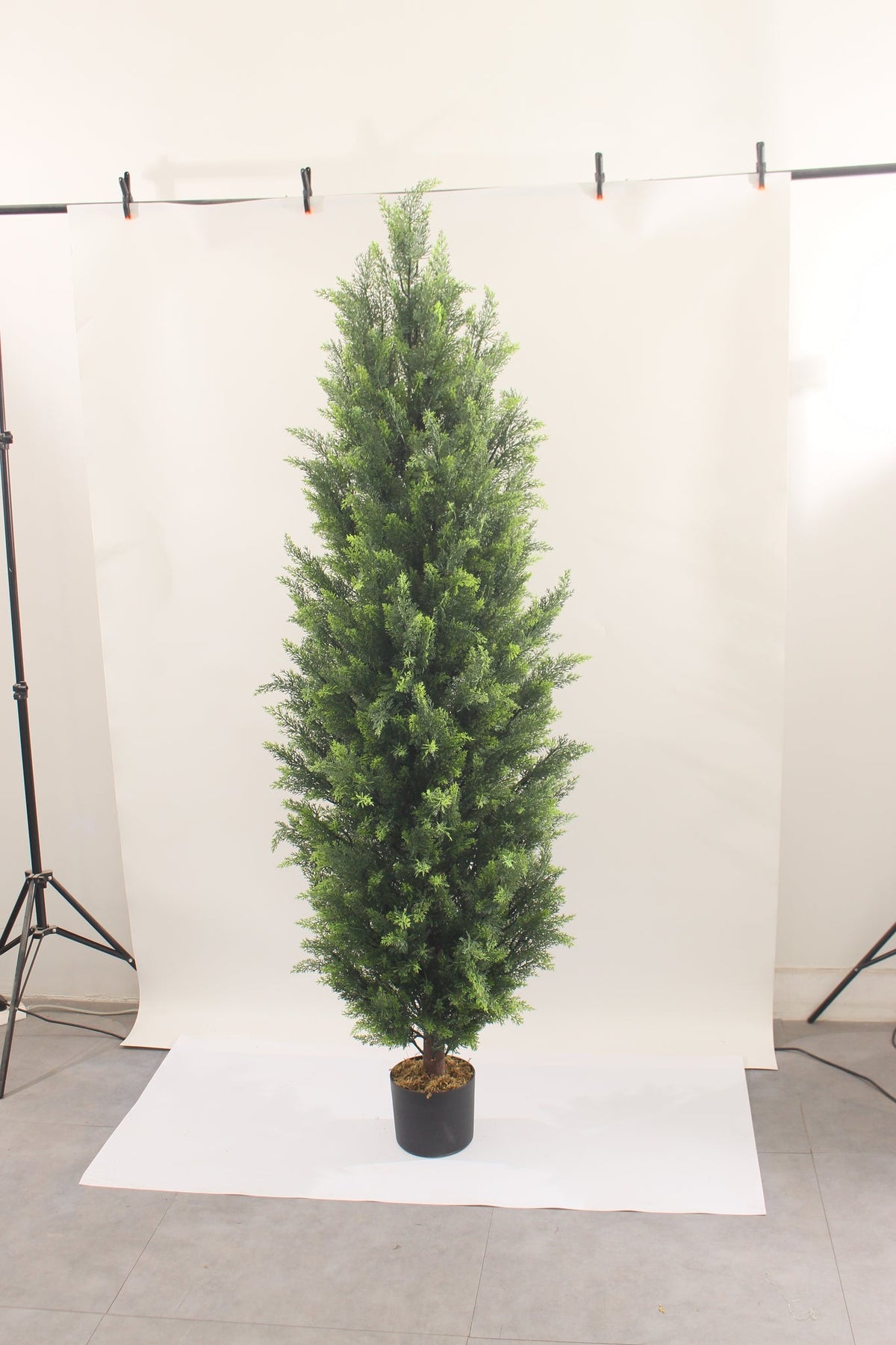Marcolo artificial pine tree with pot, 180 cm, full view in a studio