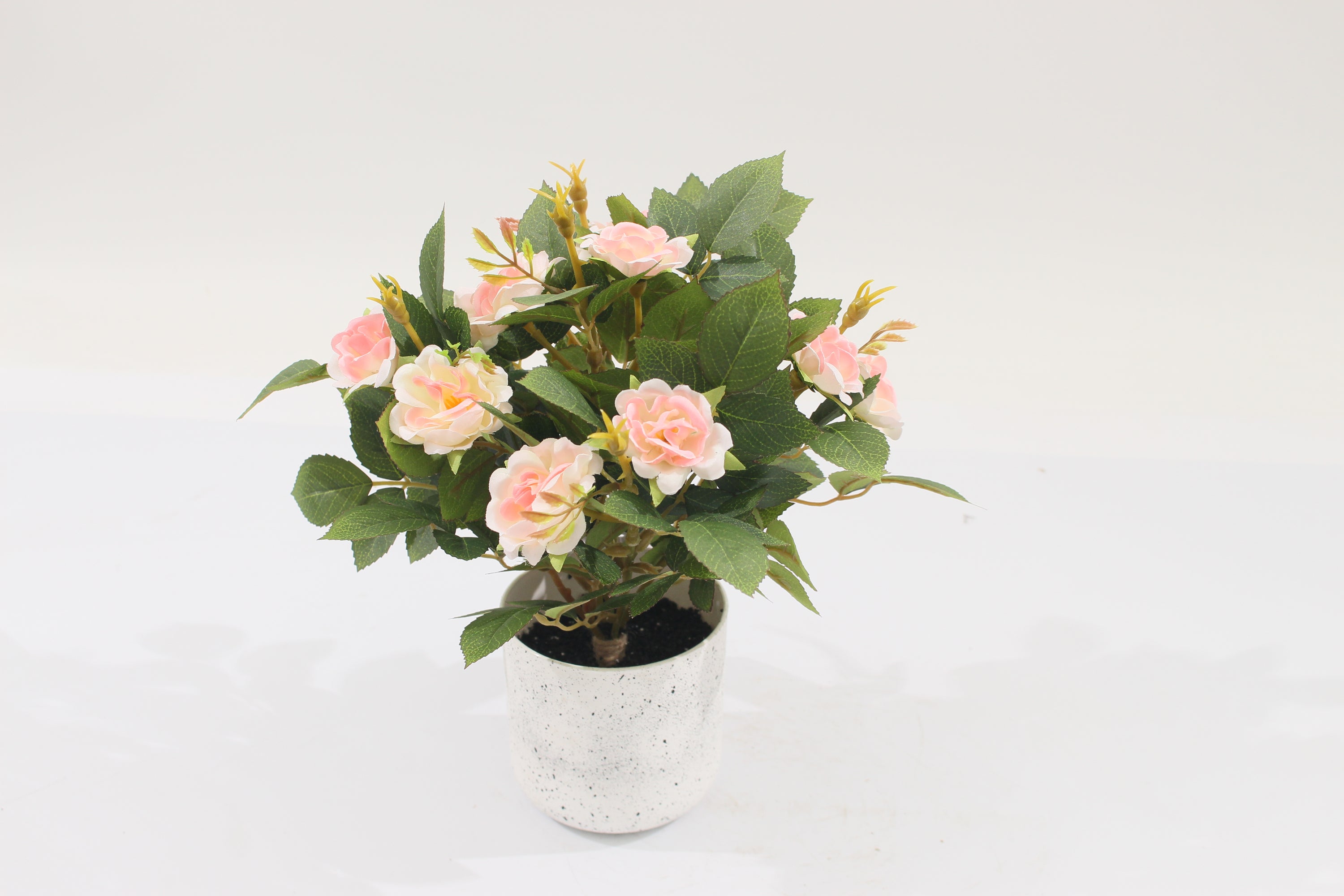 Artificial Rose Bonsai Tree 25cm Decorative Indoor Accent