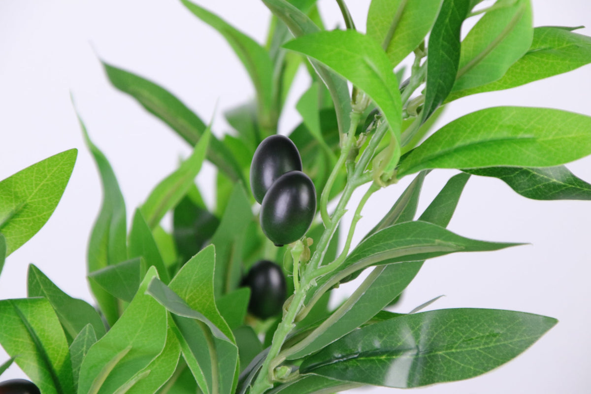 Marcolo Artificial Olive Tree Detail with Black Olives