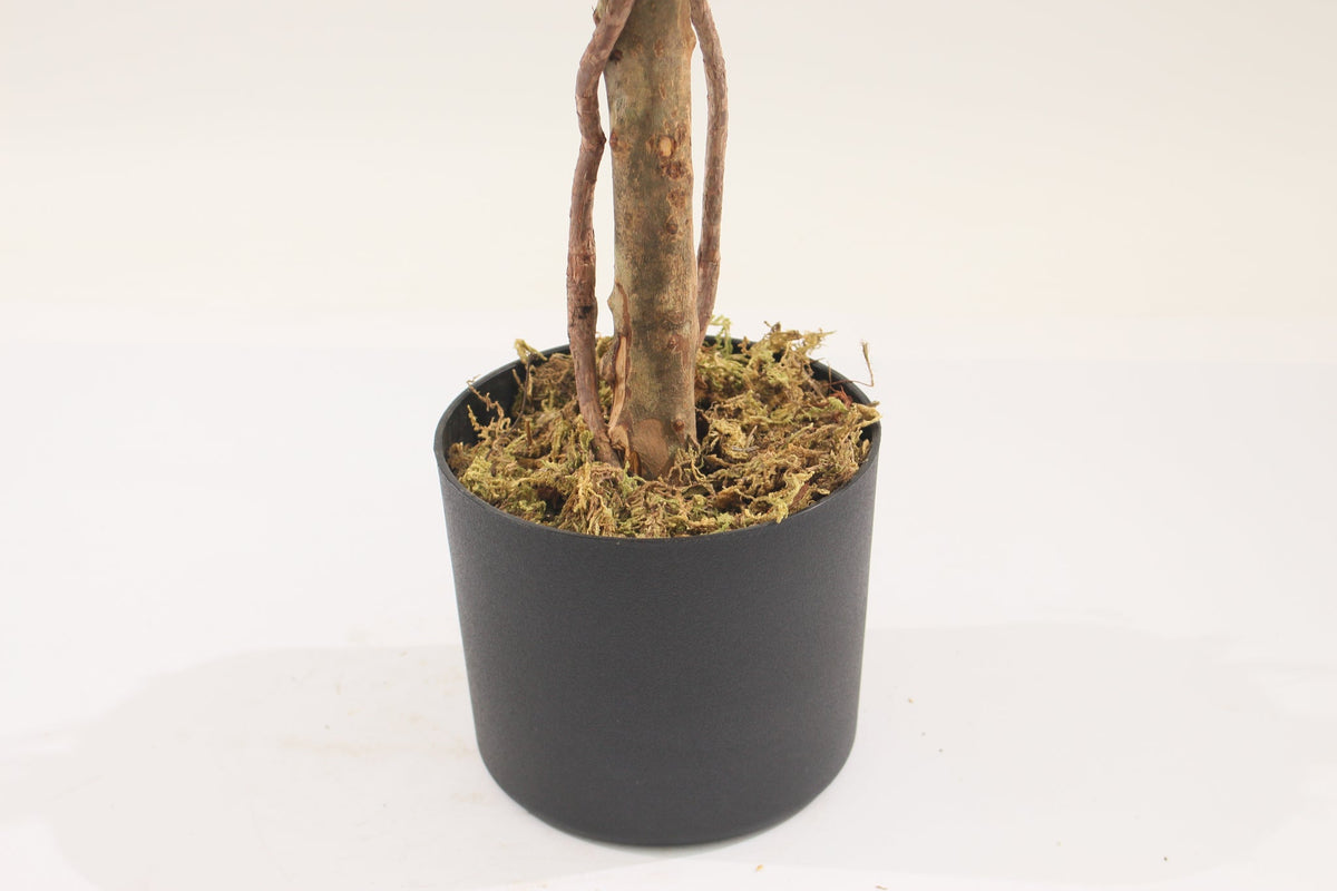 Base of the Marcolo 60 cm artificial boxwood plant in a black pot