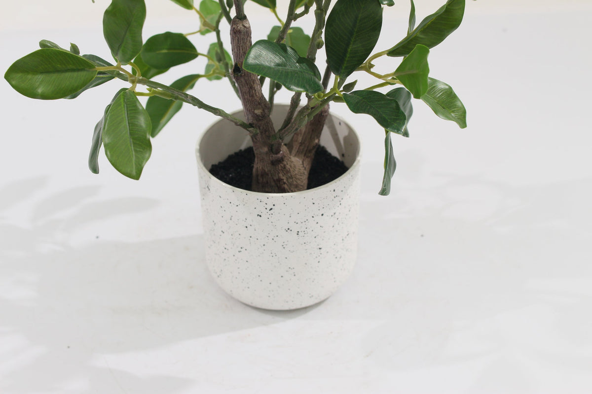 Marcolo 55cm artificial gardenia flower base in white pot