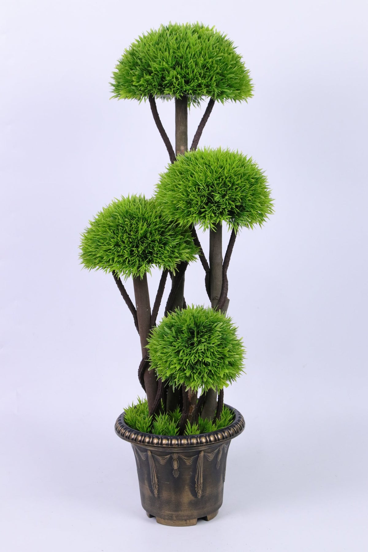 Marcolo artificial mushroom topiary tree with pot, 100 cm, full view